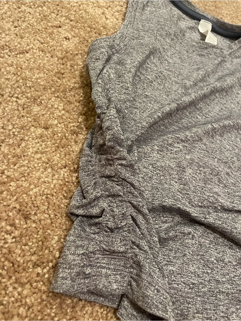 Lululemon License to Train Tight-Fit tank in heathered true navy color